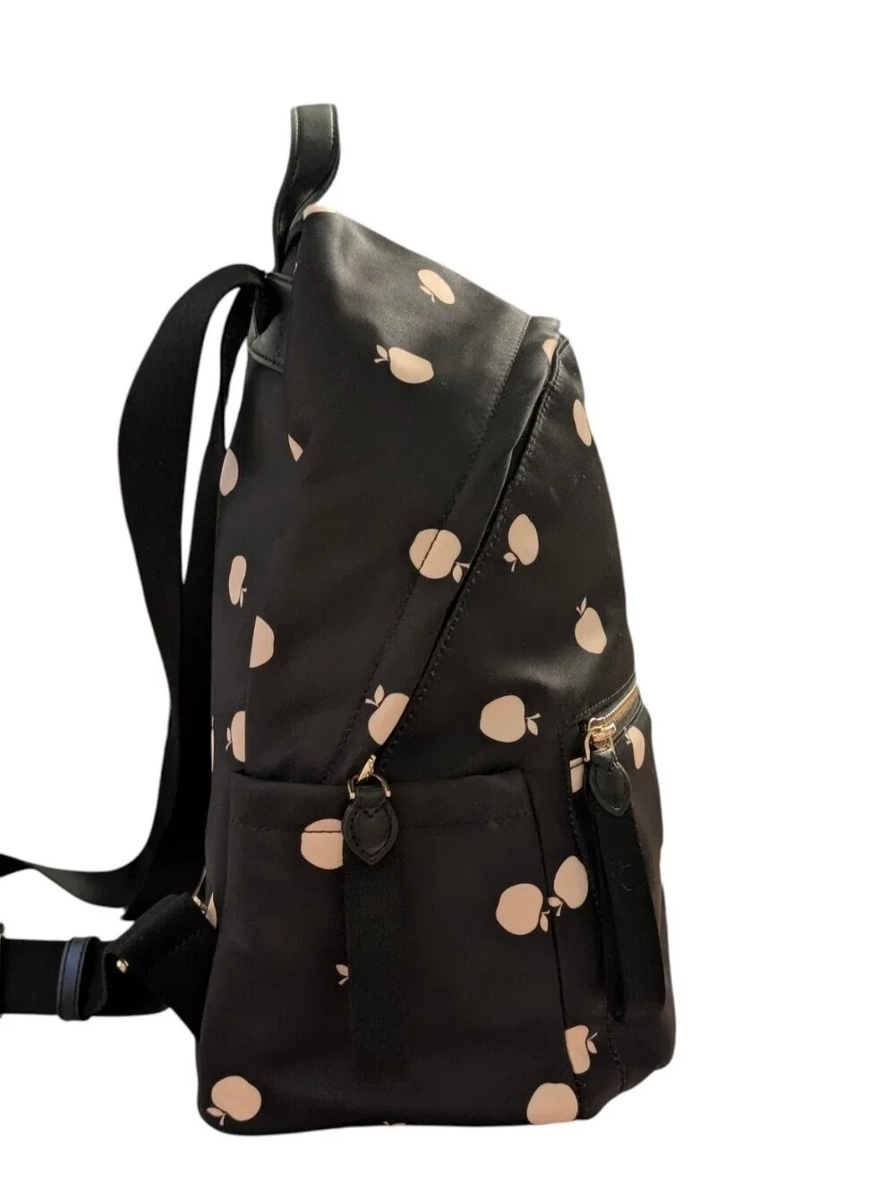 Kate Spade Set ♠️ Apple Print Chelsea Medium Black Backpack & micro Bag Charm